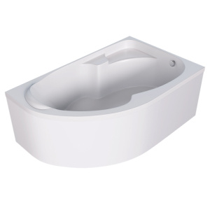 Акриловая ванна Marka One Diana 160x100 R белая, с каркасом и экраном